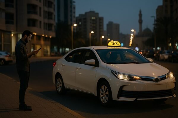 تاكسي حديث في حولي مساءً
