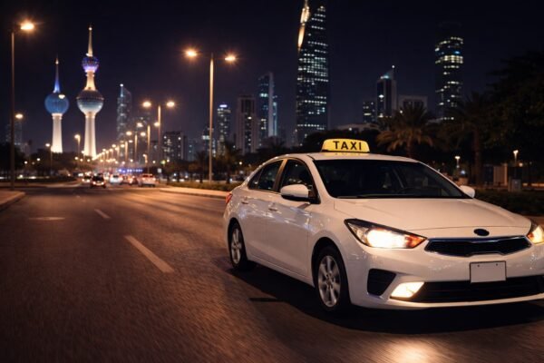 تاكسي الشامية بالكويت في مشهد ليلي يعكس الثقة
