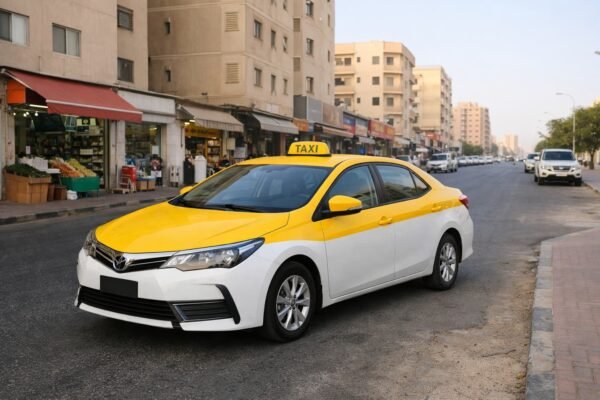 تاكسي حديث في شارع بجليب الشيوخ بالكويت
